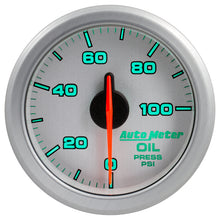 Cargar imagen en el visor de la galería, Autometer Airdrive 2-1/6in Oil Pressure Gauge 0-100 PSI - Silver