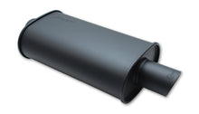 Cargar imagen en el visor de la galería, Vibrant StreetPower FLAT BLACK Oval Muffler with Single 4in Outlet - 4in inlet I.D.