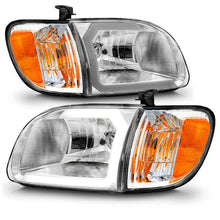 Laden Sie das Bild in den Galerie-Viewer, ANZO 00-04 Toyota Tundra (Reg/Acc Cab Only) Crystal Headlights w/Lgt Bar Chrome w/Corner Lights 2pc