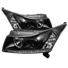 Load image into Gallery viewer, Spyder Chevy Cruze 11-14 Projector Headlights LED Halo -DRL Blk High H1 Low H7 PRO-YD-CCRZ11-DRL-BK