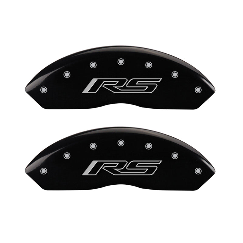 MGP 4 Caliper Covers Engraved Front & Rear Gen 5/RS Black finish silver ch