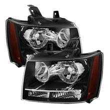 Carica l&#39;immagine nel visualizzatore di Gallery, Xtune Chevy Suburban 1500/2500 07-14 Crystal Headlights Black HD-JH-CSUB07-AM-BK