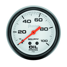 Charger l&#39;image dans la galerie, Autometer Phantom 66.7mm 0-100 PSI Mechanical Oil Pressure Gauge