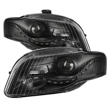 Charger l&#39;image dans la galerie, xTune Audi A4 06-08 Projector Headlights - Halogen Model Only - DRL LED - Black PRO-JH-AA406-DRL-BK