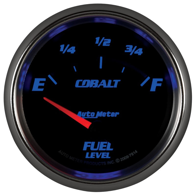 Autometer Cobalt 66.7mm 0-90 ohms Fuel Level Gauge