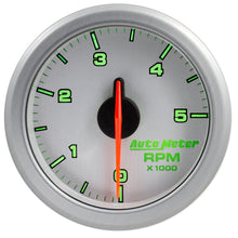 Cargar imagen en el visor de la galería, Autometer Airdrive 2-1/6in Tachometer Gauge 0-5K RPM - Silver