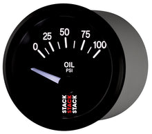 Charger l&#39;image dans la galerie, Autometer Stack Instruments 52mm 0-100 PSI 1/8in NPTF Electronic Oil Pressure Gauge - Black