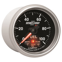 Laden Sie das Bild in den Galerie-Viewer, Autometer Sport-Comp II 52mm 0-100 PSI Fuel Pressure Gauge