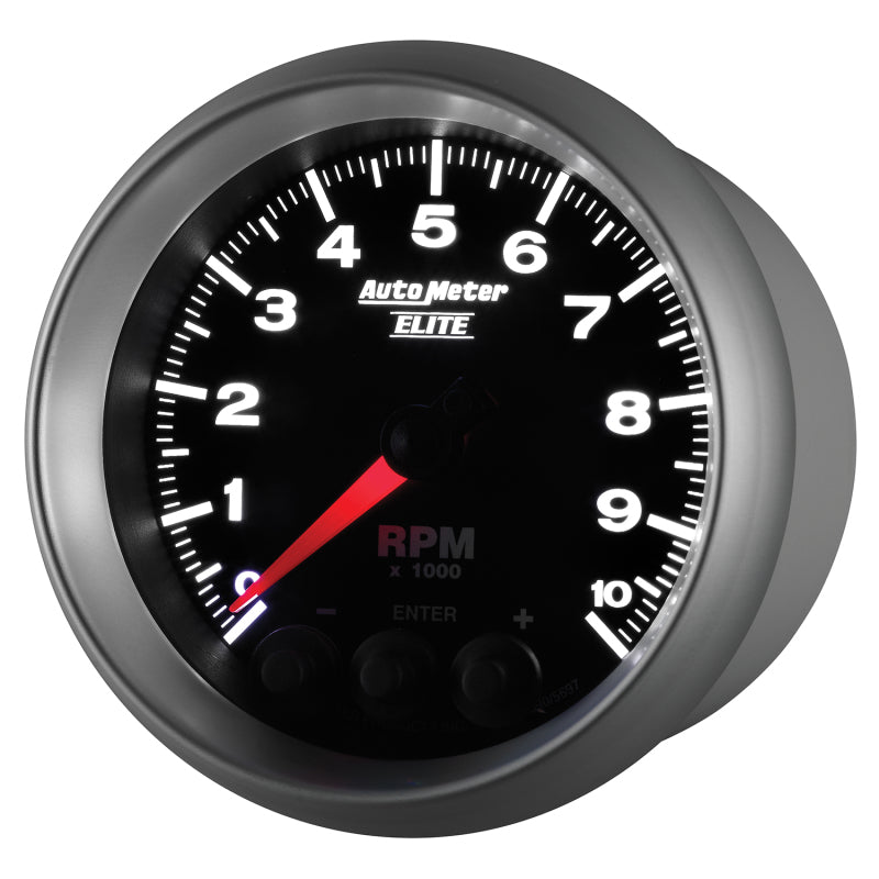 Autometer Street Progressive Shift Light 85.7mm Tachometer 0-10,000 RPM