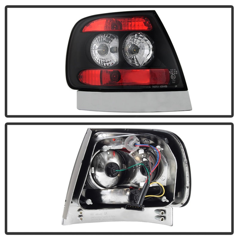 Spyder Audi A4 96-01 Euro Style Tail Lights Black ALT-YD-AA496-BK