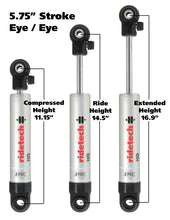 Charger l&#39;image dans la galerie, Ridetech HQ Series Shock Absorber Single Adjustable 5.75in Stroke Eye/Eye Mounting 11.15in x 16.9in