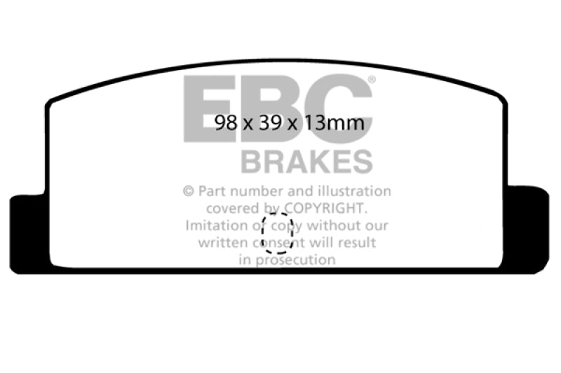EBC 81-83 Mazda RX7 2.3 (1.1 Rotary)(Rear Rotors) Ultimax2 Rear Brake Pads