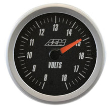 Laden Sie das Bild in den Galerie-Viewer, AEM Analog 8-18V Volts Gauge (US)