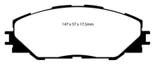 Cargar imagen en el visor de la galería, EBC 06-08 Toyota RAV 4 2.4 (3rd Row Seats) Greenstuff Front Brake Pads