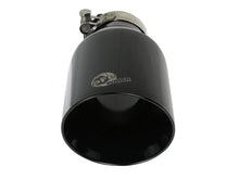 Cargar imagen en el visor de la galería, aFe MACH Force-Xp 409 SS Clamp-On Exhaust Tip 2.5in. Inlet / 4.5in. Outlet / 9in. L - Black