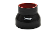 Cargar imagen en el visor de la galería, Vibrant 4 Ply Reinforced Silicone Transition Connector- 2.75in I.D. x 3.25in I.D. x 3in long (BLACK)