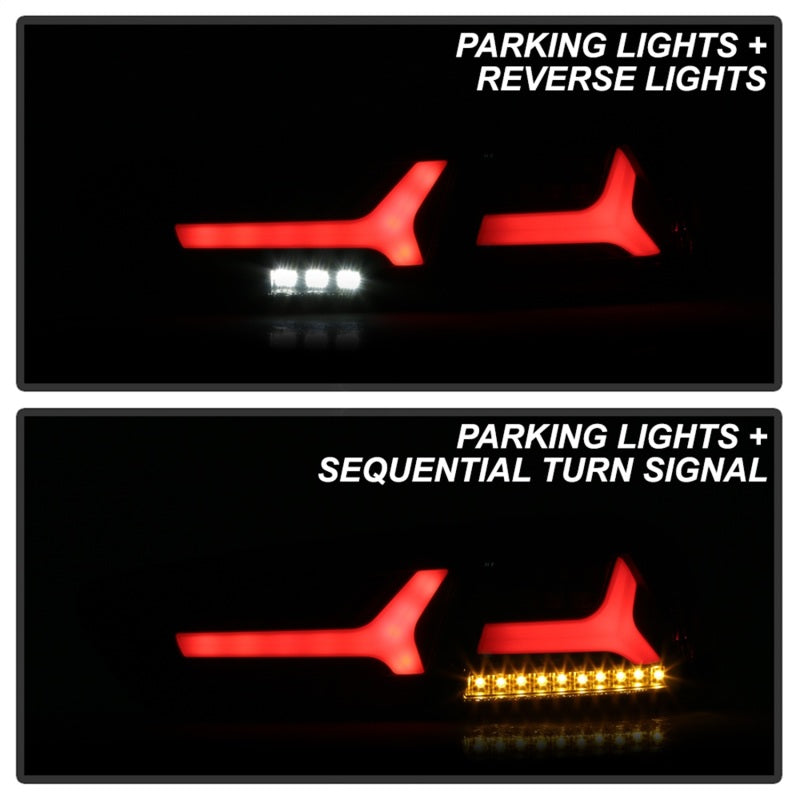 Spyder Mitsubishi Lancer/Evolution X 08-14 V2 LED Tail Lights - Black ALT-YD-ML08V2-SEQ-BK