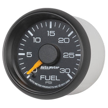 Laden Sie das Bild in den Galerie-Viewer, Autometer Factory Match Chevy 2-1/16in FSE 0-30 PSI Fuel Pressure Gauge