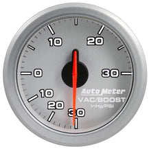 Carica l&#39;immagine nel visualizzatore di Gallery, Autometer Airdrive 2-1/6in Boost/Vac Gauge 30in HG/30 PSI - Silver