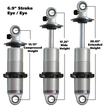 Charger l&#39;image dans la galerie, Ridetech HQ Series CoilOver Shock 6.9in Travel 2.5in Coil Eye/Eye Mounting 13.125in/20.025in