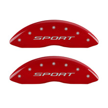 Carica l&#39;immagine nel visualizzatore di Gallery, MGP 4 Caliper Covers Engraved front &amp; Rear 2015/Sport Red finish silver ch