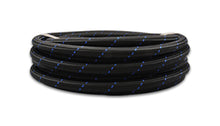 Load image into Gallery viewer, Vibrant -8 AN Two-Tone Black/Blue Nylon Braided Flex Hose (2 foot roll)