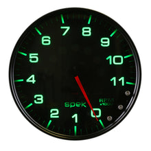 Carica l&#39;immagine nel visualizzatore di Gallery, Autometer Spek-Pro Gauge Tachometer 5in 11K Rpm W/Shift Light &amp; Peak Mem Black/Smoke/Black