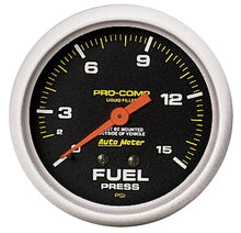 Laden Sie das Bild in den Galerie-Viewer, Autometer Liquid Filled Mechanical 66.7mm 0-15 PSI Fuel Pressure Gauge