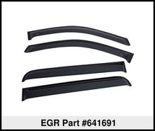 Laden Sie das Bild in den Galerie-Viewer, EGR 2019 Chevrolet Silverado 1500 Crew Cab Tape-On Window Visors - Set of 4 - Dark Smoke (641691)