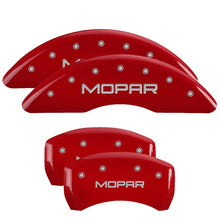 Carica l&#39;immagine nel visualizzatore di Gallery, MGP 4 Caliper Covers Engraved Front &amp; Rear MGP Red finish silver ch