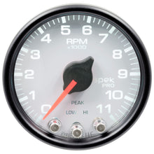 Charger l&#39;image dans la galerie, Autometer Spek-Pro Gauge Tach 2 1/16in 11K Rpm W/ Shift Light &amp; Peak Mem Wht/Blk