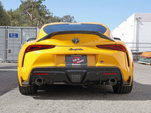 Carica l&#39;immagine nel visualizzatore di Gallery, aFe POWER Takeda 2021 Toyota Supra 2.0L (t) 2.5in-3in 304 SS CB Exhaust w/ Carbon Tips