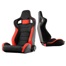 Load image into Gallery viewer, Xtune Scs Style Racing Seat Carbon Pu (Double Slider) Black/Red Driver Side RST-SCS-02-BKR-DR