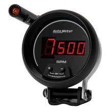 गैलरी व्यूवर में इमेज लोड करें, Autometer Quick-Lite Digital 10K RPM Pedestal Mount 3 3/4in Tachometer Black Dial w/ Red LED