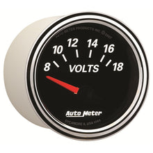 Laden Sie das Bild in den Galerie-Viewer, Autometer Designer Black II 52mm 18V Voltmeter Gauge