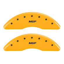 Cargar imagen en el visor de la galería, MGP 4 Caliper Covers Engraved Front &amp; Rear MGP Yellow Finish Black Char 2005 Chrysler Pacifica