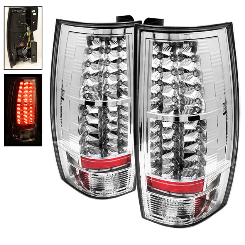 Spyder Chevy Suburban/GMC Yukon/Yukon Denali 07-14 LED Tail Lights Chrm ALT-YD-CSUB07-LED-C