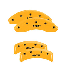 Charger l&#39;image dans la galerie, MGP 4 Caliper Covers Engraved Front &amp; Rear MGP Yellow Finish Black Char 1997 Chevrolet Camaro