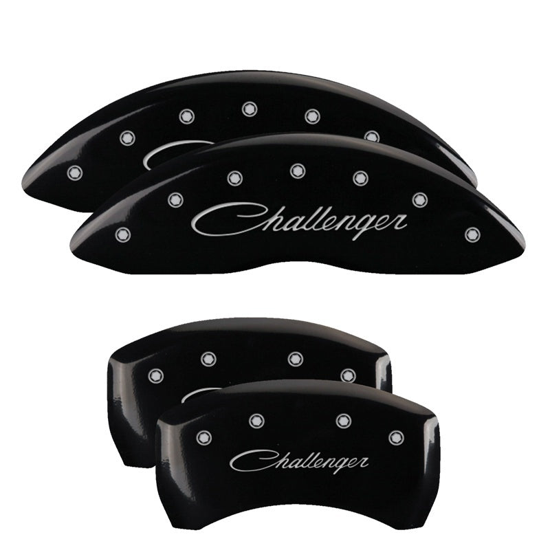 MGP 4 Caliper Covers Engraved Front & Rear MGP Black finish silver ch