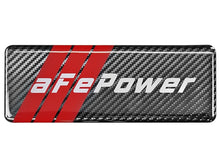 Carica l&#39;immagine nel visualizzatore di Gallery, aFe POWER Motorsports Logo Urocal Carbon Fiber 1.86in x 5.12in