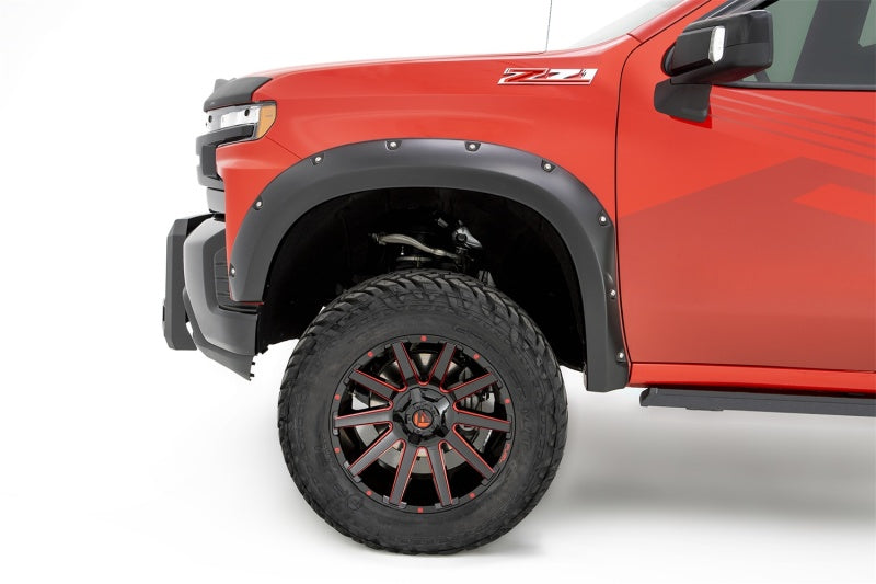 Bushwacker 2019 Chevrolet Silverado 1500 Pocket Style Flares Font 2pc - Black