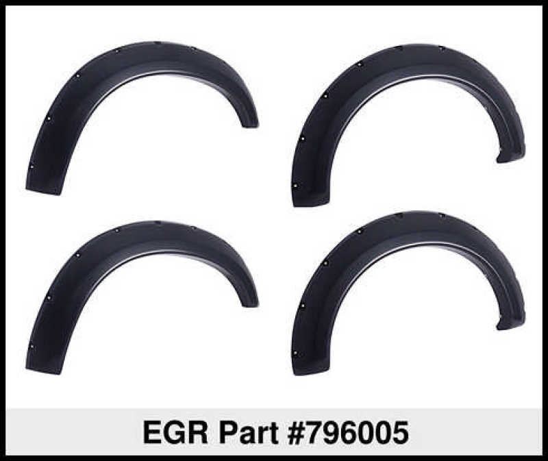 EGR 2017 Nissan Titan Bolt-On Look Fender Flares - Set - Black Matte (796005)