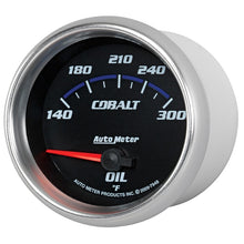 Laden Sie das Bild in den Galerie-Viewer, Autometer Cobalt 66.7mm 140-300 Degree F Electric Oil Temperature Gauge