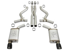 Carica l&#39;immagine nel visualizzatore di Gallery, aFe MACHForce XP 3in 304 SS Cat-Back Exhausts w/ Black Tips 15-17 Ford Mustang GT V8-5.0L/V6-3.7L