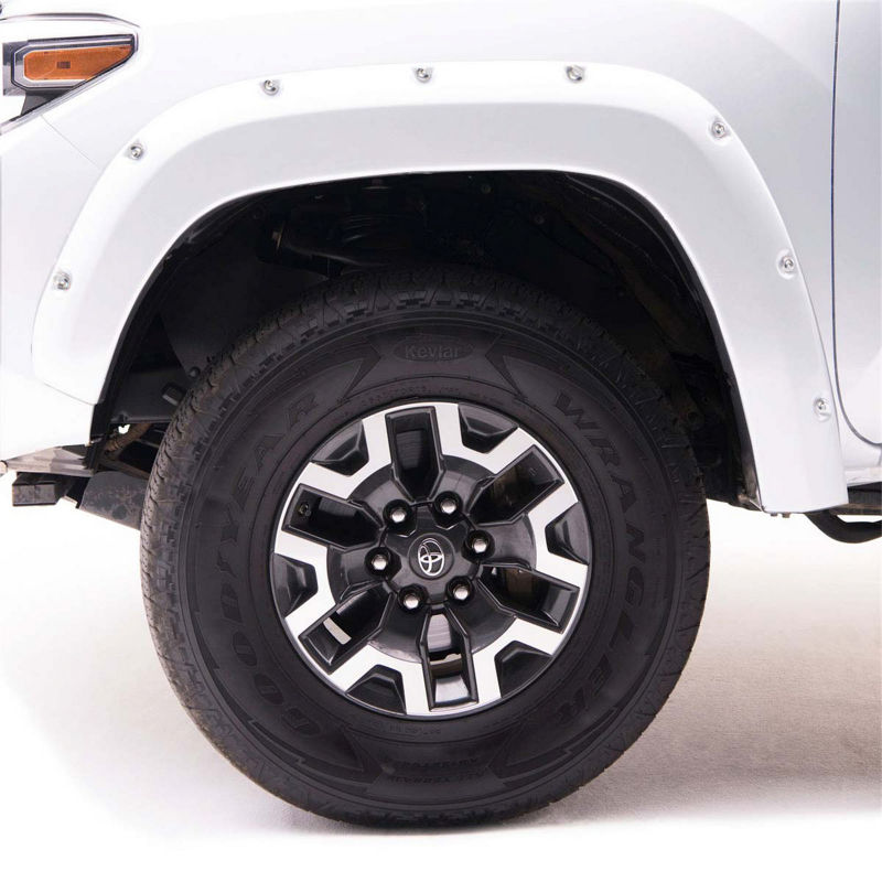 EGR 16+ Nissan Titan XD Bolt-On Look Color Match Fender Flares - Set - Blizzard