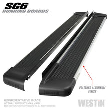 Laden Sie das Bild in den Galerie-Viewer, Westin SG6 Polished Aluminum Running Boards 79 in