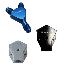 Cargar imagen en el visor de la galería, Fragola Y-Fitting -6AN Male Inlet x 4AN Male Outlets Black