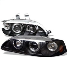 Load image into Gallery viewer, Spyder Honda Civic 92-95 2/3DR 1PC Projector LED Halo Amber Reflctr Blk PRO-YD-HC921P-23D-AM-BK