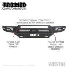 गैलरी व्यूवर में इमेज लोड करें, Westin 19-21 Chevrolet Silverado 1500 Pro-Mod Front Bumper - Tex. Blk