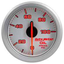 Cargar imagen en el visor de la galería, Autometer Airdrive 2-1/6in Oil Pressure Gauge 0-100 PSI - Silver